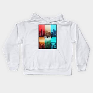 Stay Calm in the city-For words affirmations lovers Kids Hoodie
